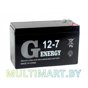 Аккумулятор для ИБП G-Energy 12-7 F1 (12В/7 А·ч)